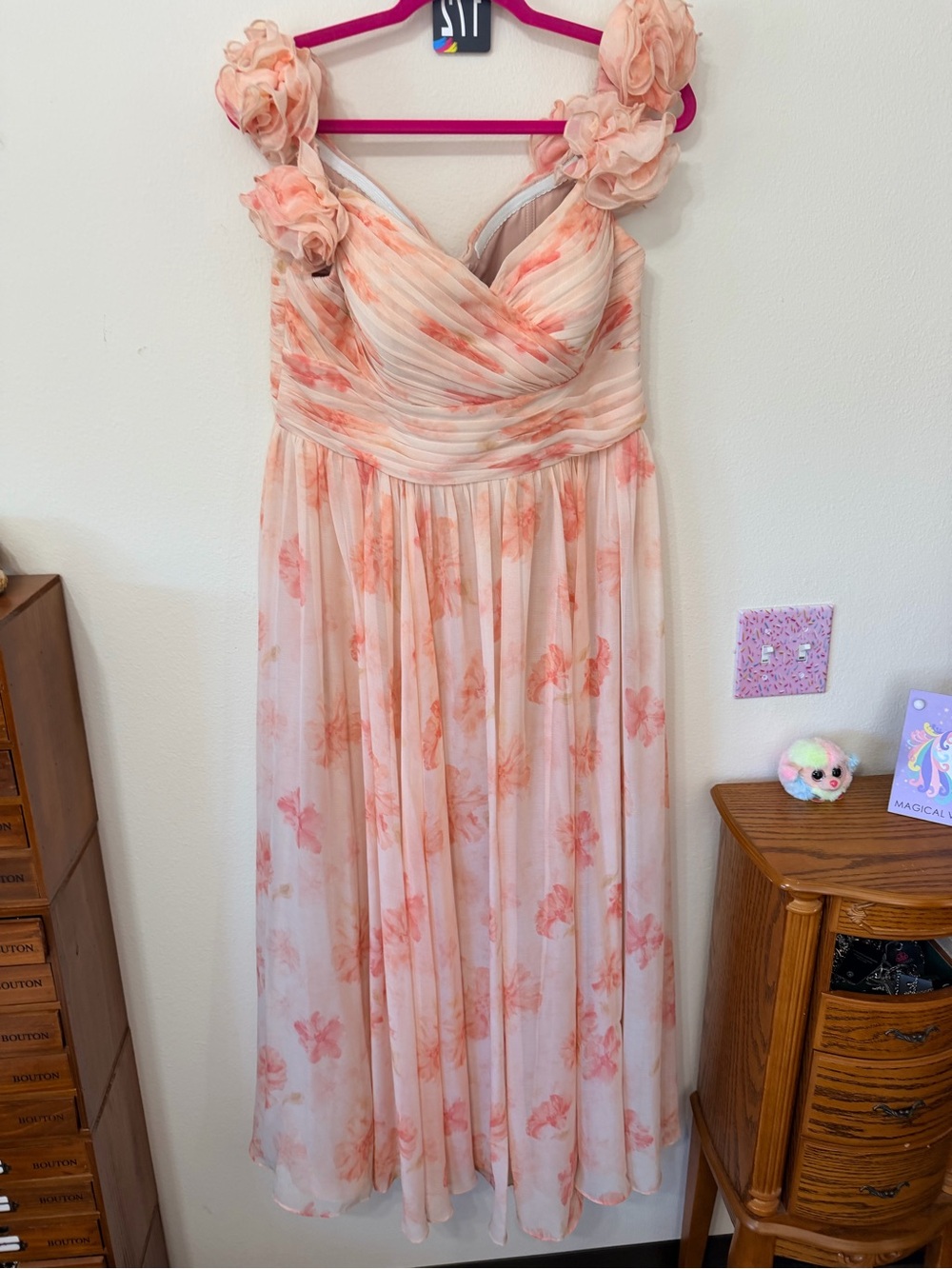 Tania Peach Azazie Atelier maxi dress size 14 - Picture 3 of 9